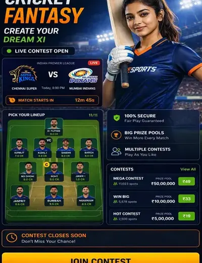 Timebazarguru (timebazarguru) fantasy cricket & matchday visual 3